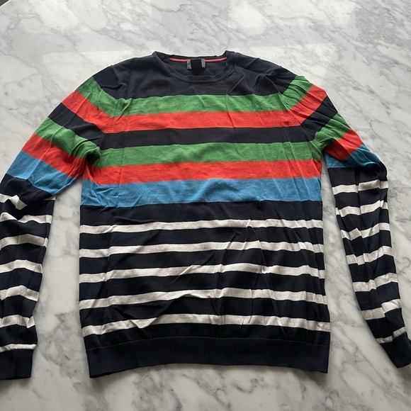 H&M Multicolor nautical silk/cotton blend sweater, size small - Picture 2 of 9